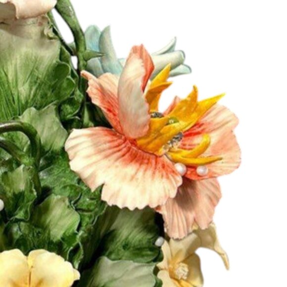 Mollica Capodimonte Porcelain Flower Bouquet IOB w/Hang Tag - Picture 9 of 12